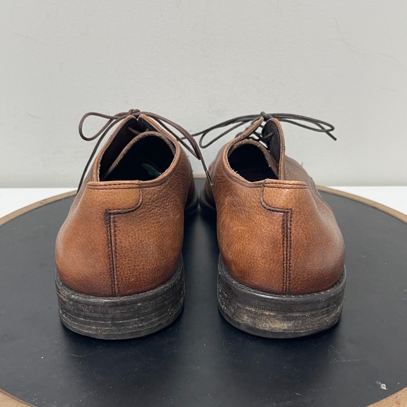 Salvatore Ferragamo Studio Shoes Men 10.5 D Brown Leather Made in Italy - Picture 9 of 13